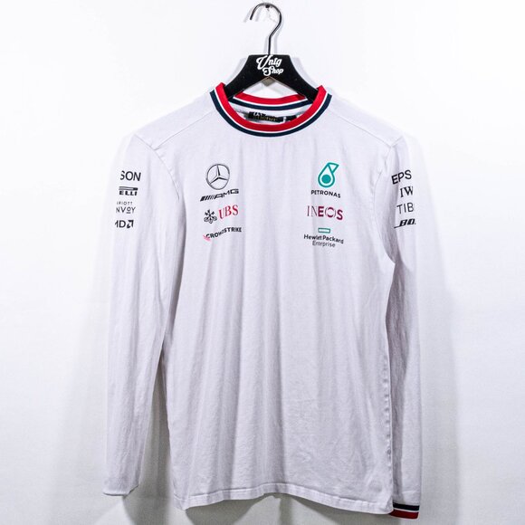 Mercedes AMG Petronas Formula 1 F1 Longsleeve T-Shirt Medium Racing - Picture 1 of 11